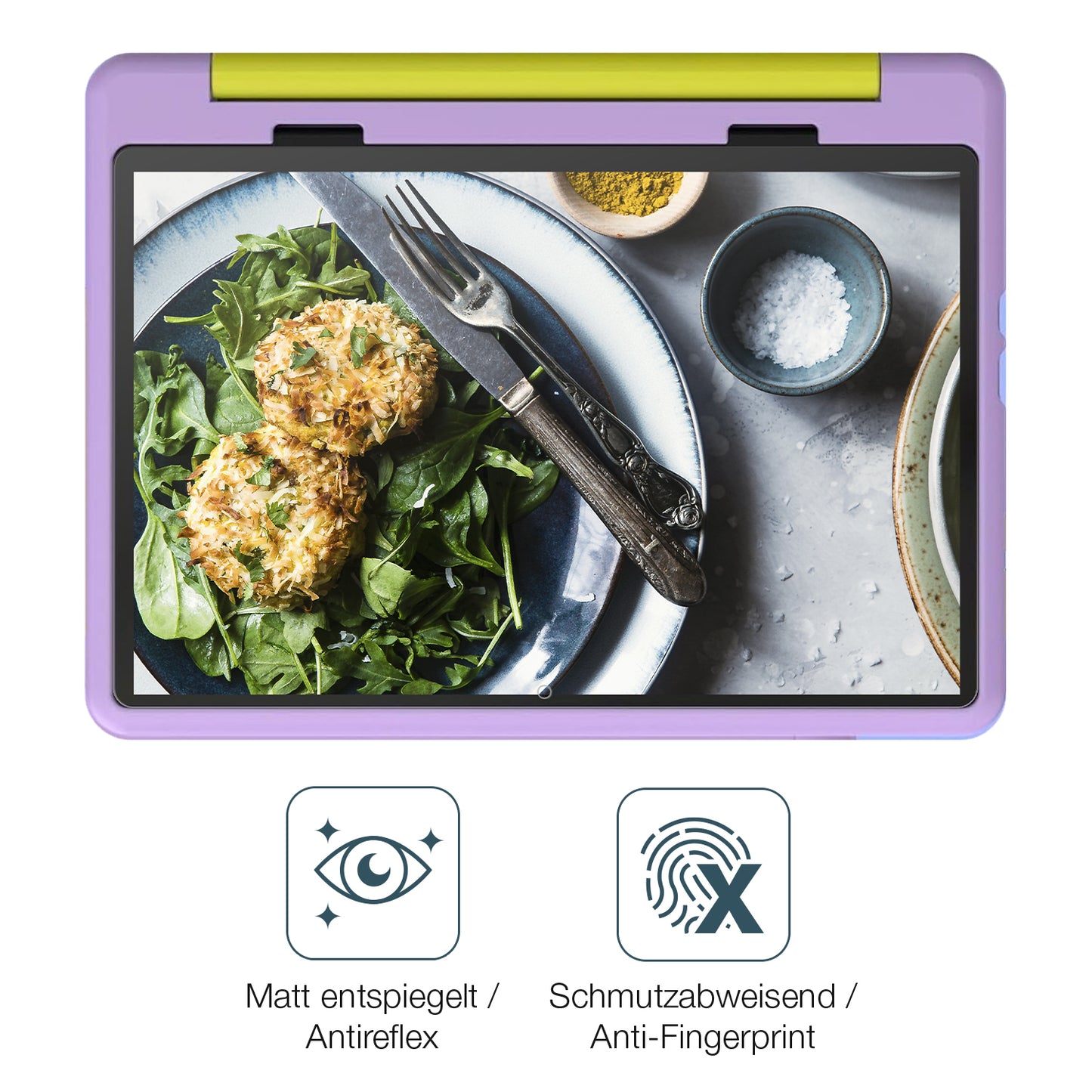 9H Hartbeschichtete, flexible Folie passend zugeschnitten für Cheerjoy Kinder Tablet 10 Zoll