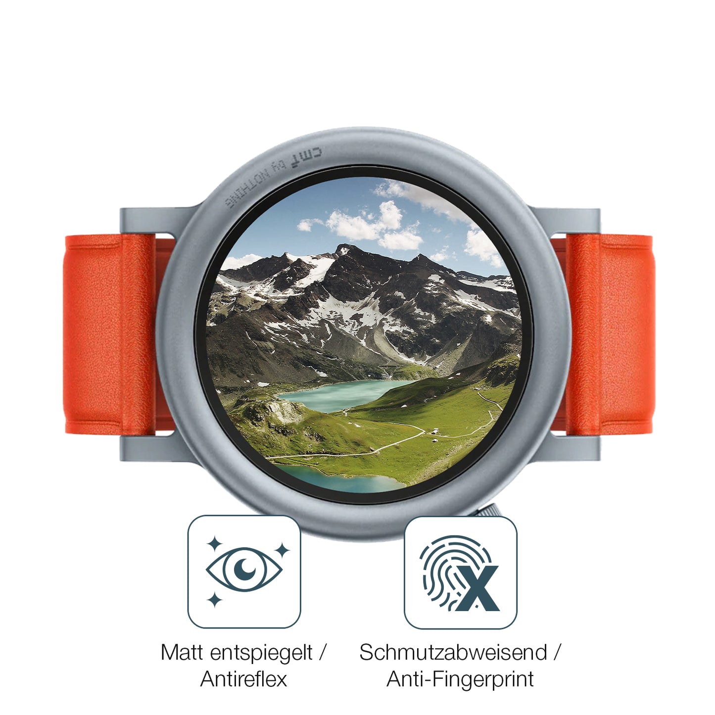 9H Hartbeschichtete, flexible Folie passend zugeschnitten für CMF Nothing Watch Pro 2