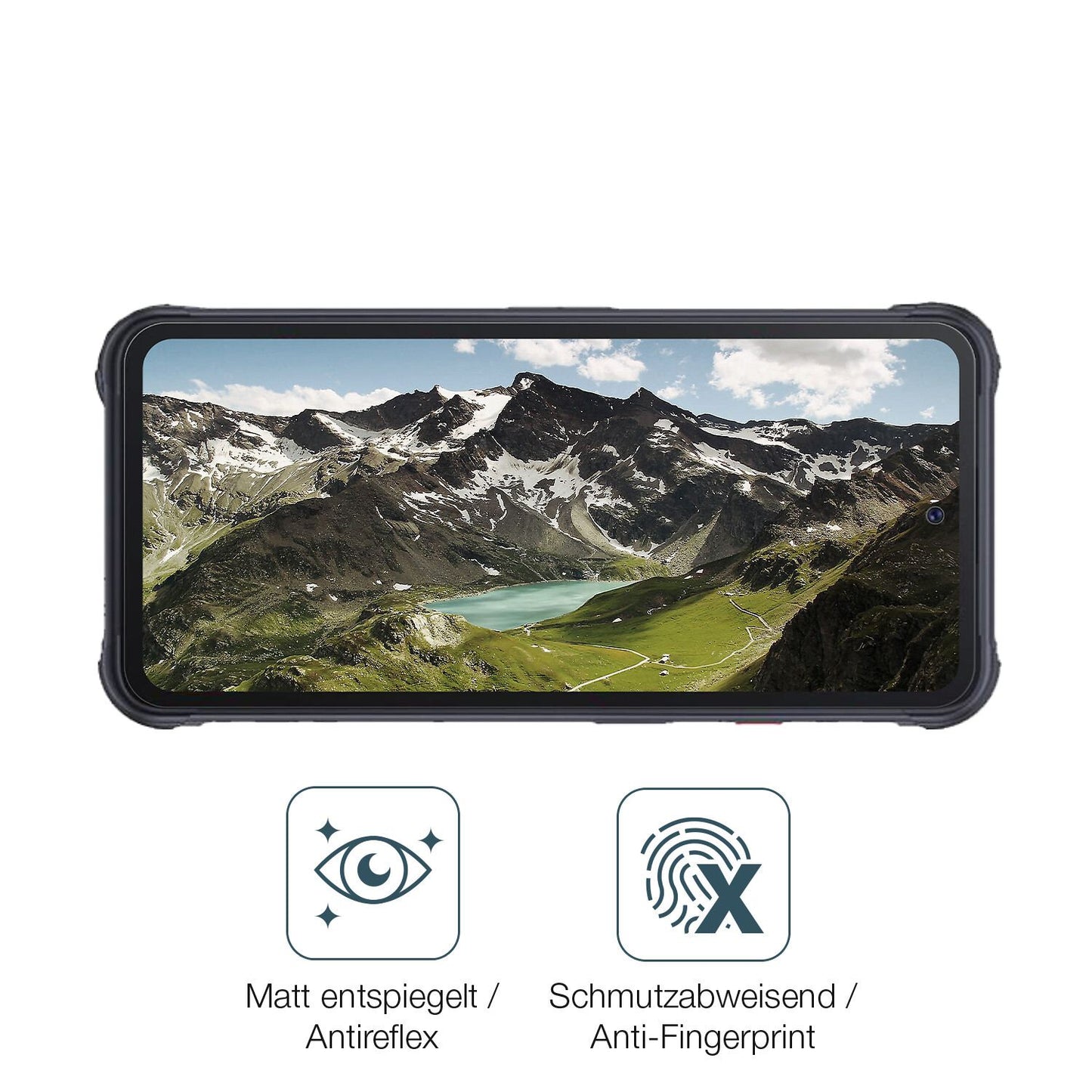 9H Hartbeschichtete, flexible Folie passend zugeschnitten für Cubot KingKong Power