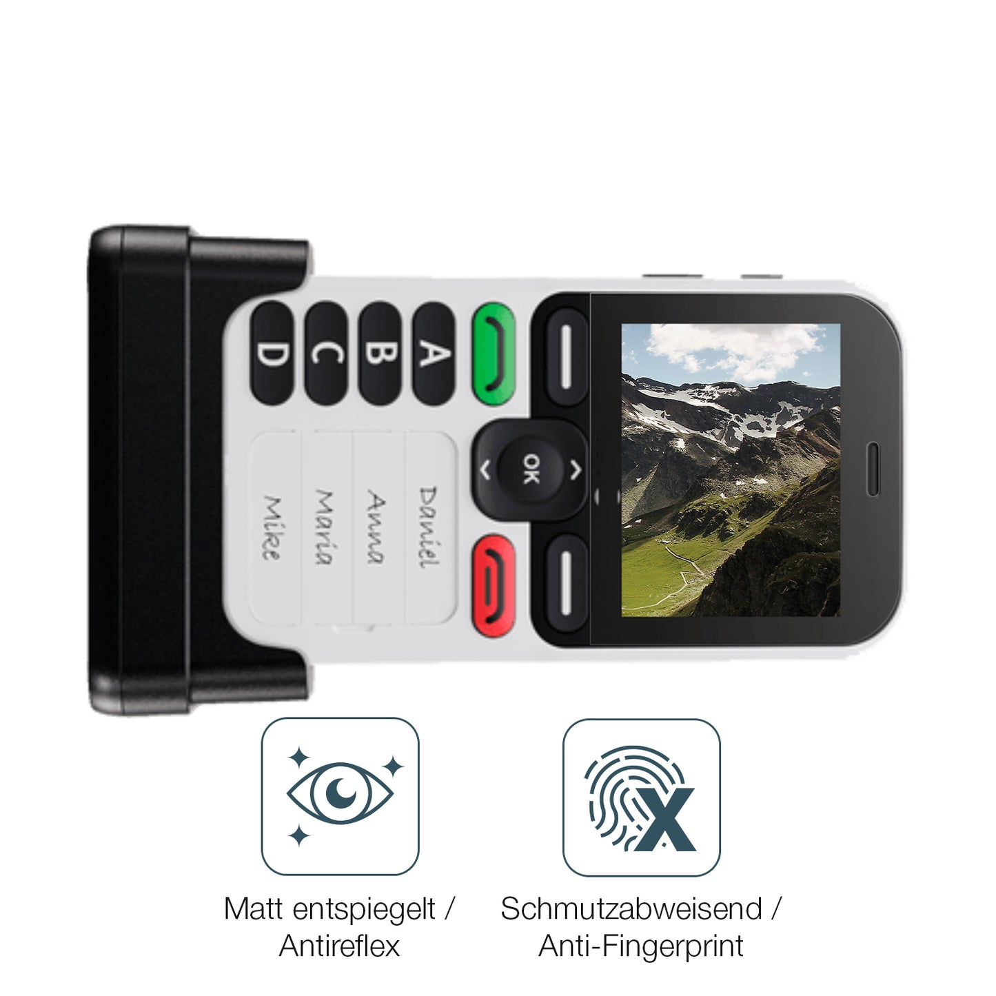 9H Hartbeschichtete, flexible Folie passend zugeschnitten für Doro Leva X10