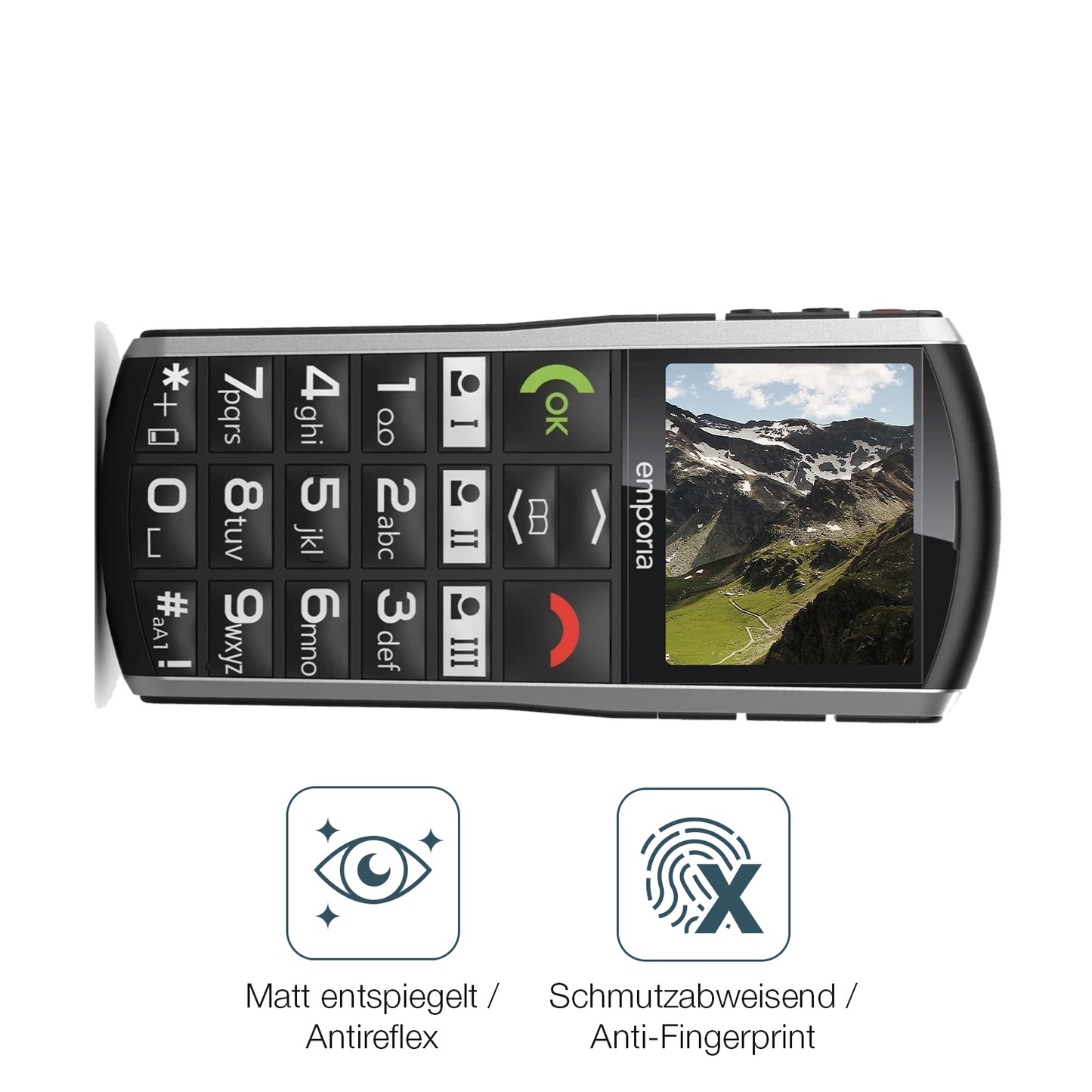 9H Hartbeschichtete, flexible Folie passend zugeschnitten für emporia Simplicity