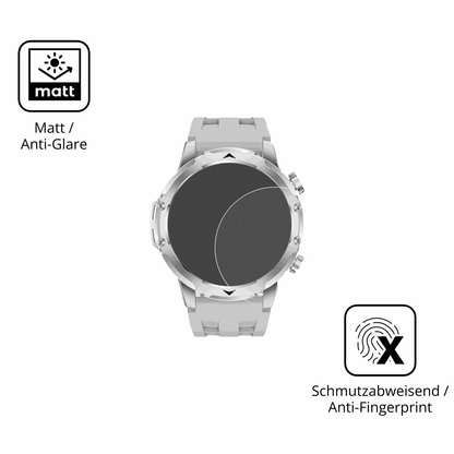 9H Hartbeschichtete, flexible Folie passend zugeschnitten für FitVigor Smartwatch 1.53 Zoll