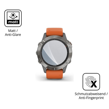 9H Hartbeschichtete, flexible Folie passend zugeschnitten für Garmin Fenix 6