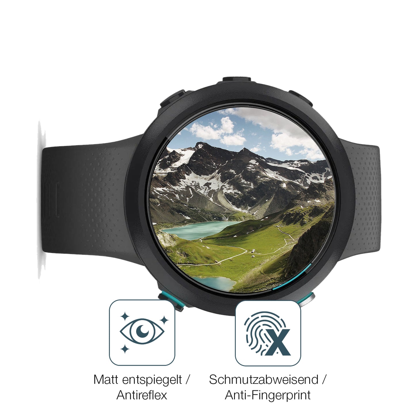 9H Hartbeschichtete, flexible Folie passend zugeschnitten für Garmin Swim 2