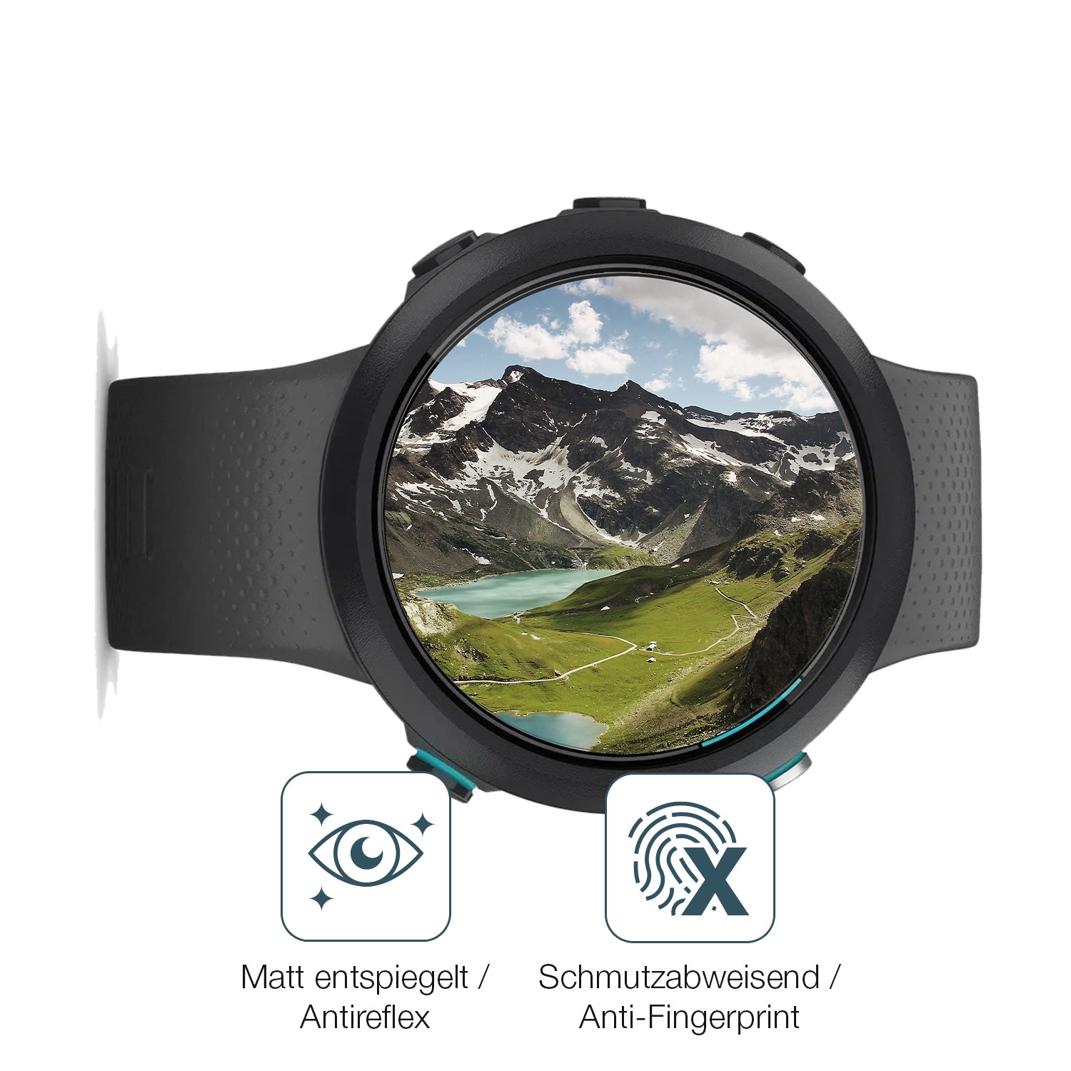 9H Hartbeschichtete, flexible Folie passend zugeschnitten für Garmin Swim 2
