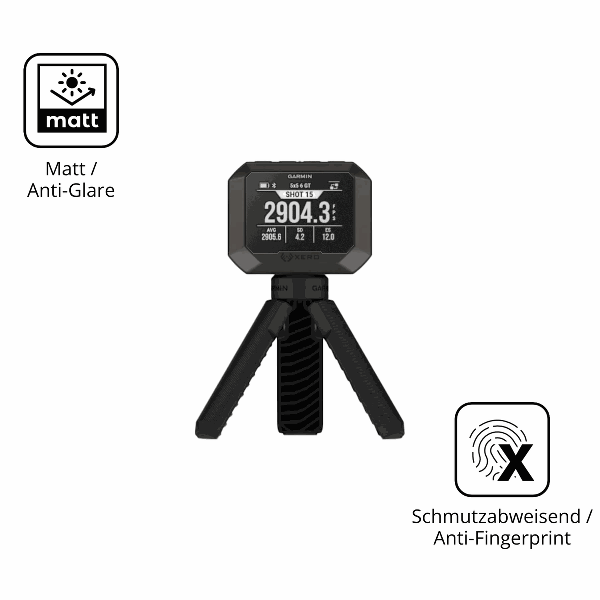 9H Hartbeschichtete, flexible Folie passend zugeschnitten für Garmin Xero C2