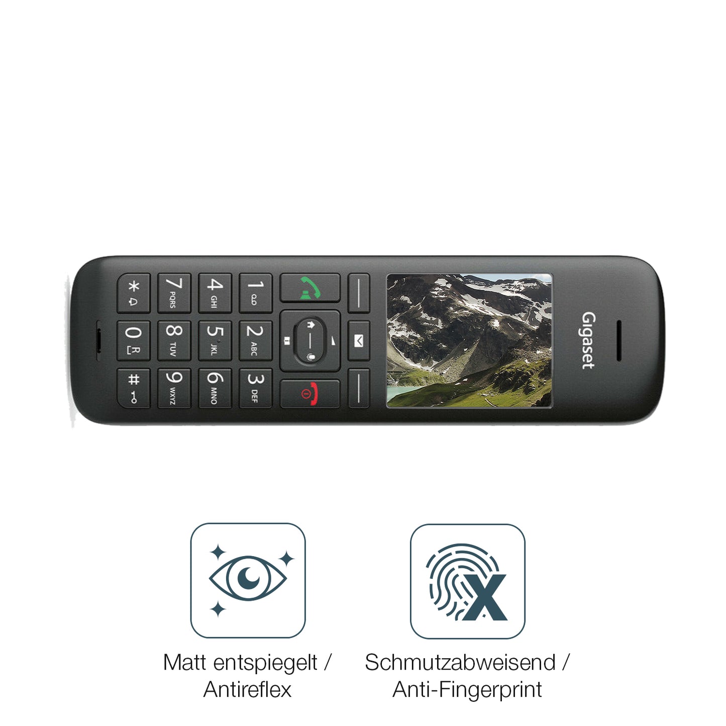 9H Hartbeschichtete, flexible Folie passend zugeschnitten für Gigaset CE 575 HX