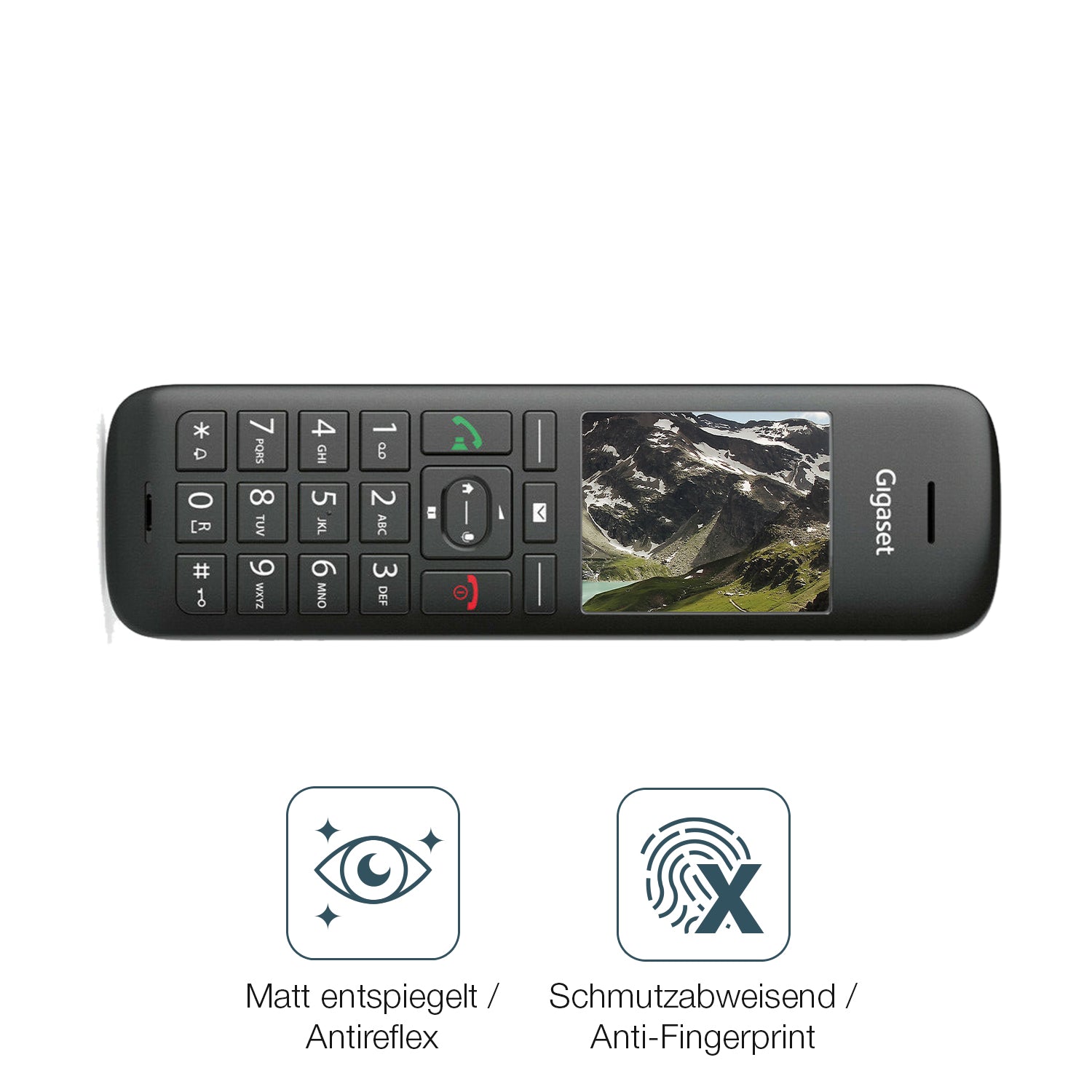 9H Hartbeschichtete, flexible Folie passend zugeschnitten für Gigaset CE 575 HX