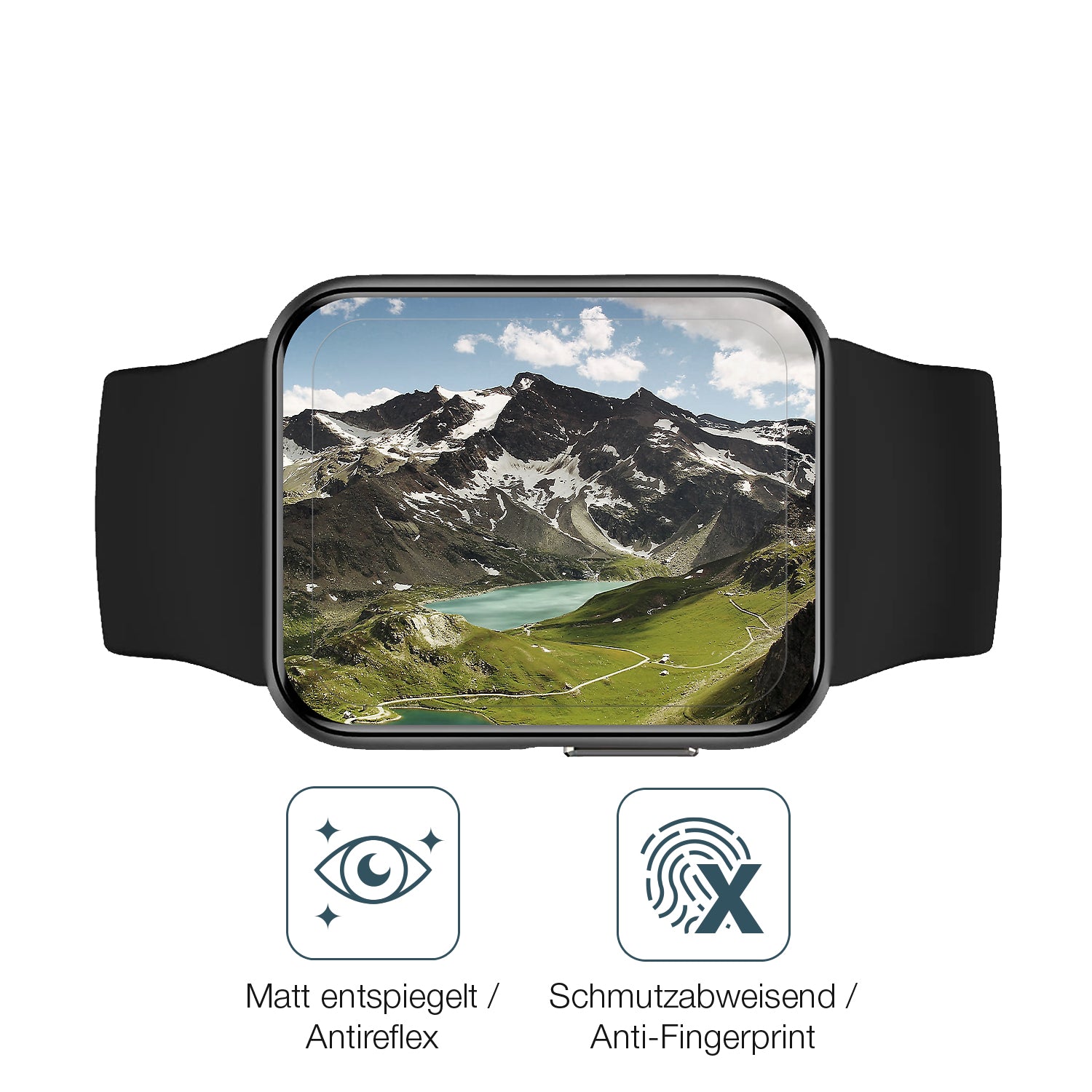 9H Hartbeschichtete, flexible Folie passend zugeschnitten für GRV Smartwatch