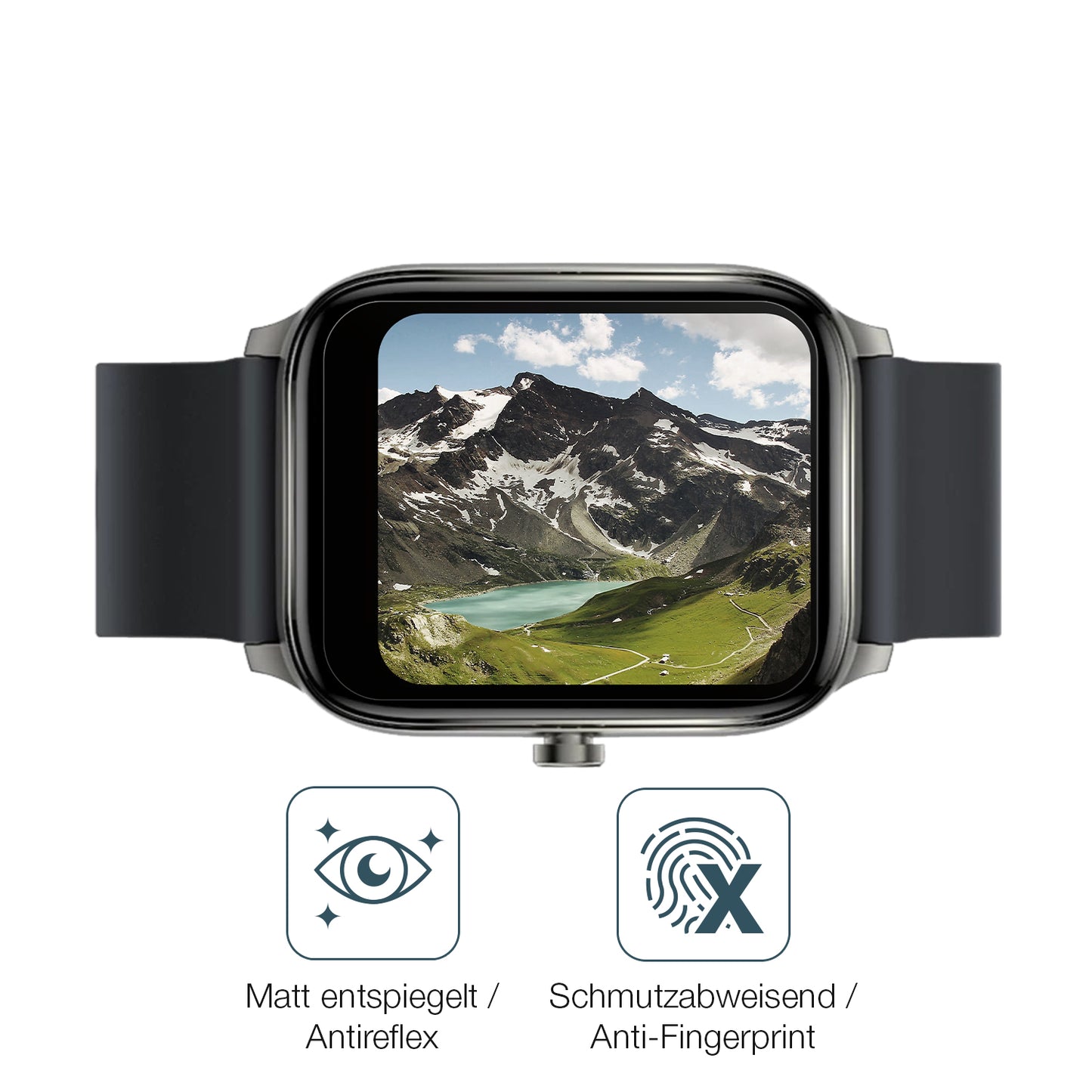 9H Hartbeschichtete, flexible Folie passend zugeschnitten für Haylou GST Smartwatch