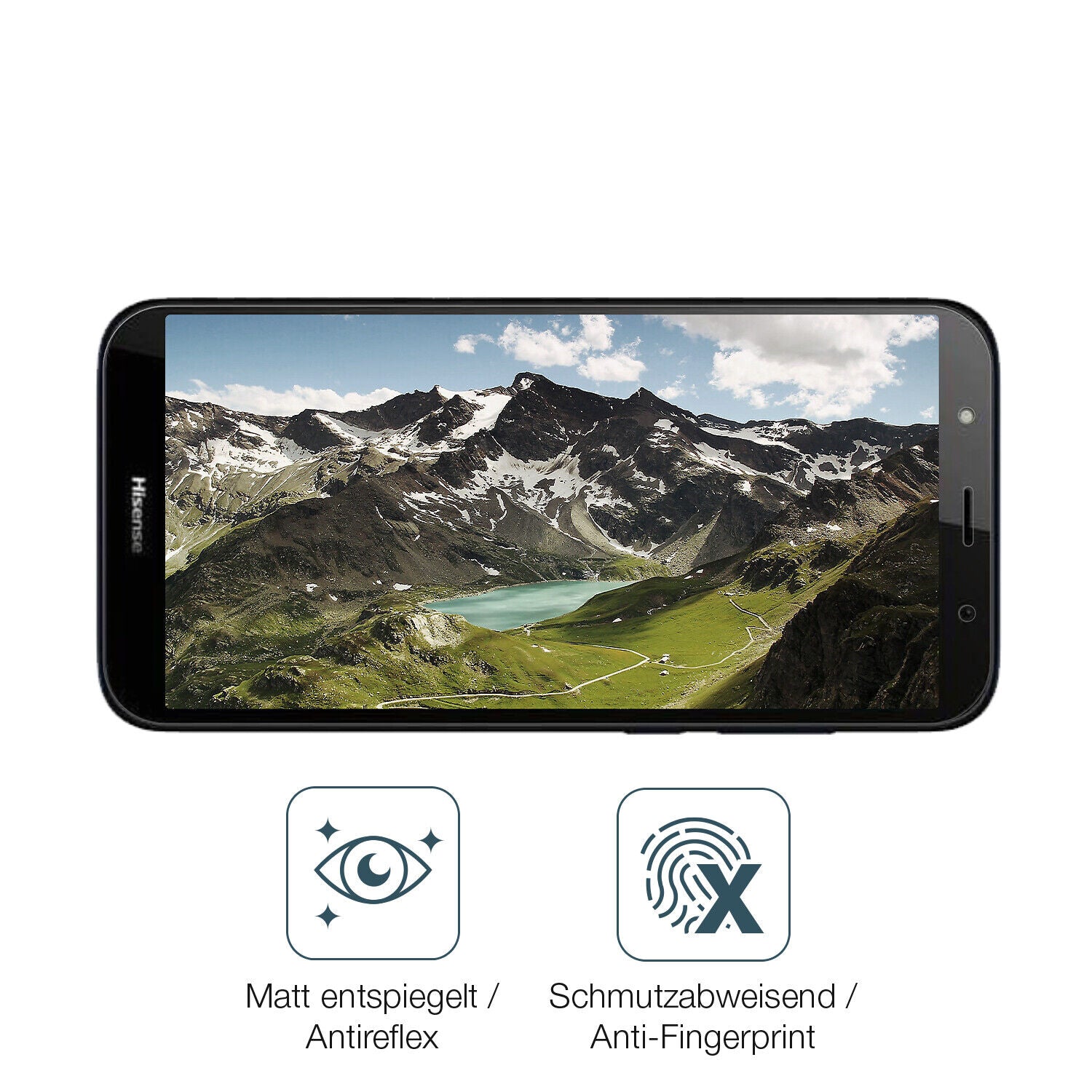 9H Hartbeschichtete, flexible Folie passend zugeschnitten für Hisense E20
