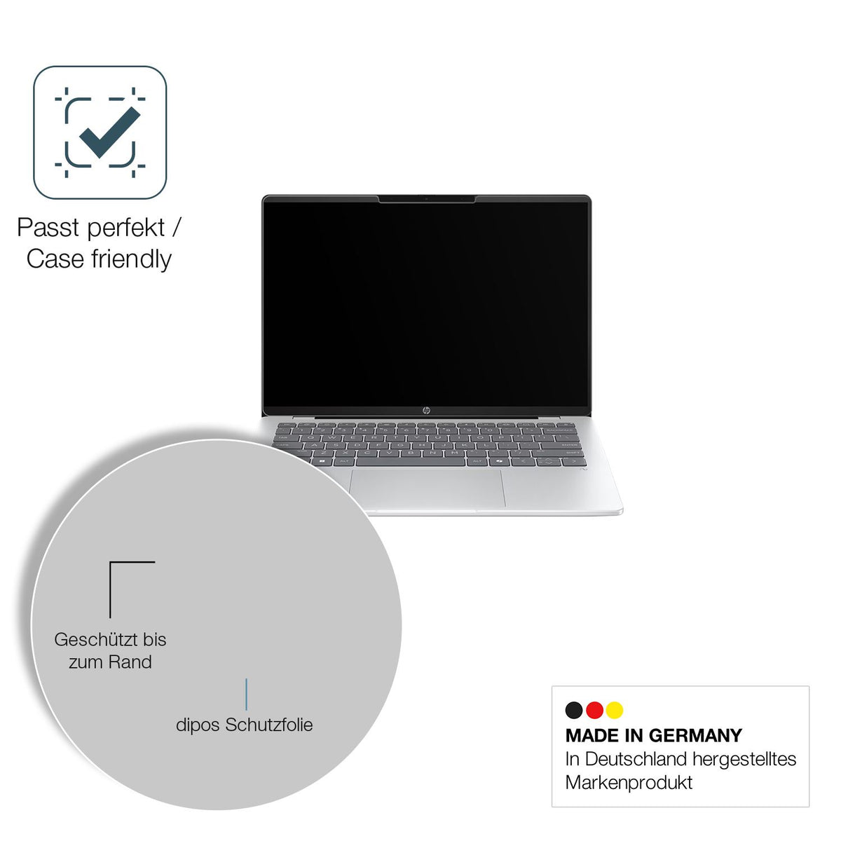 9H Hartbeschichtete, flexible Folie passend zugeschnitten für HP OmniBook 5 14 Zoll