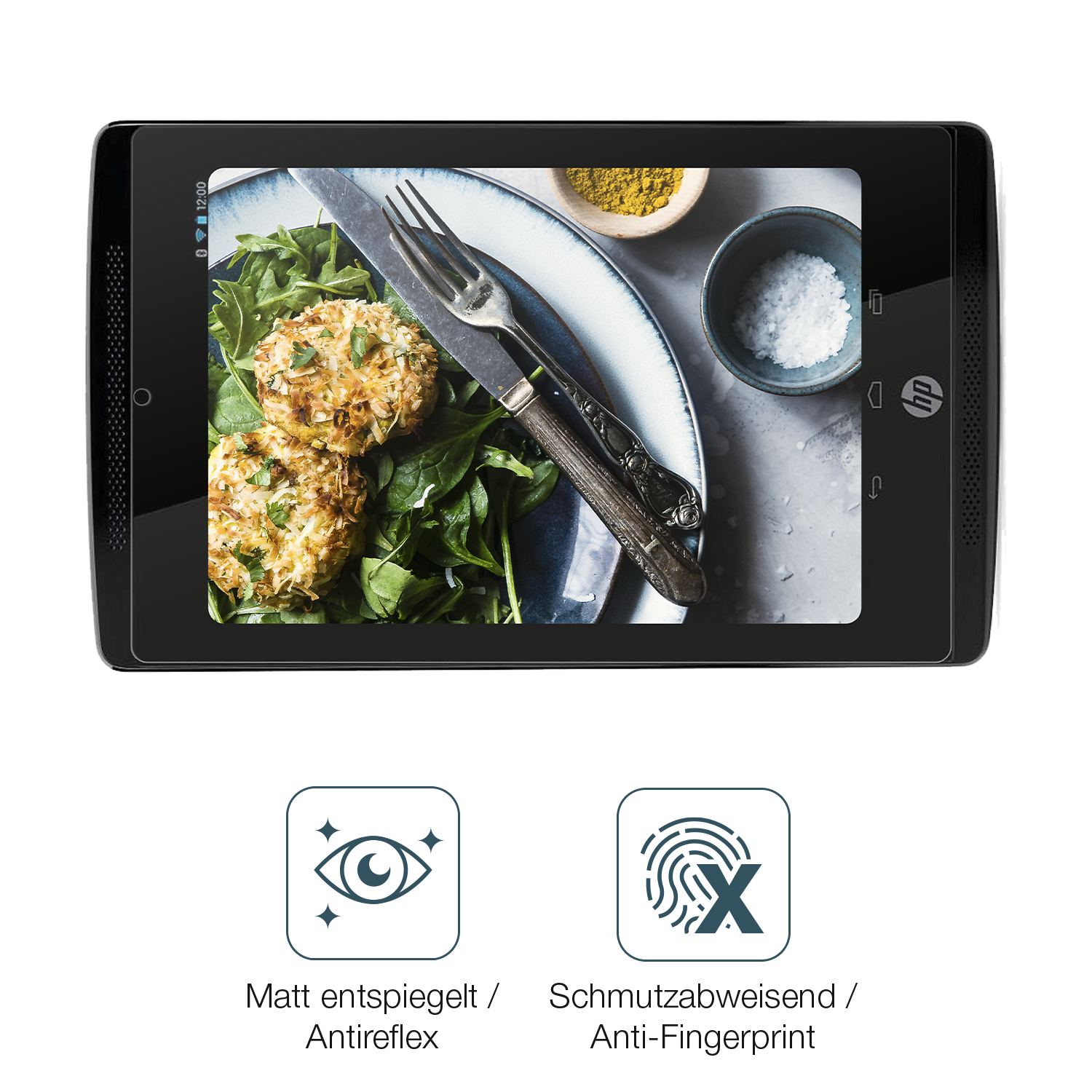 9H Hartbeschichtete, flexible Folie passend zugeschnitten für HP Slate 7 Extreme