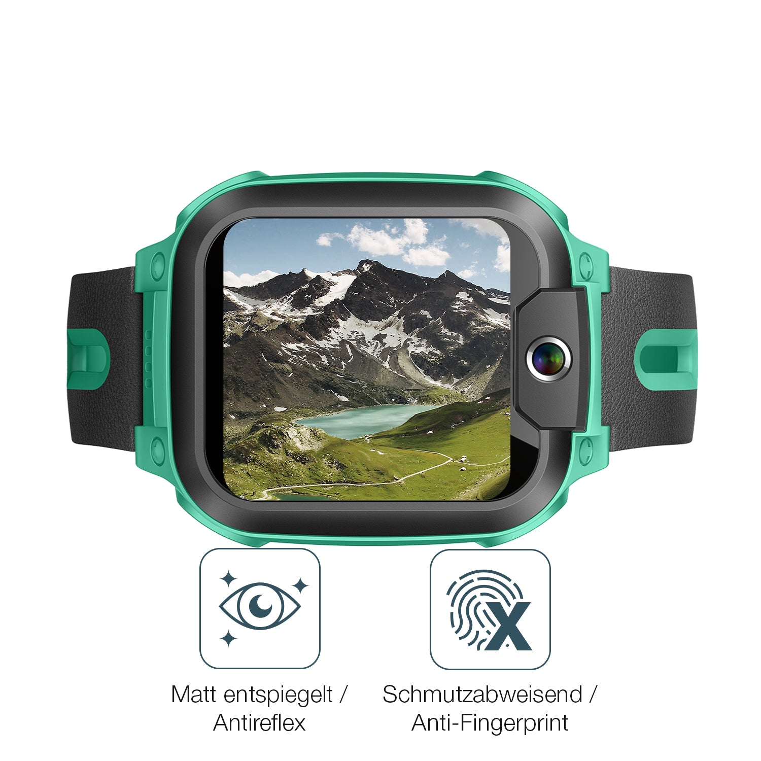 9H Hartbeschichtete, flexible Folie passend zugeschnitten für Imoo Watch Phone Z1