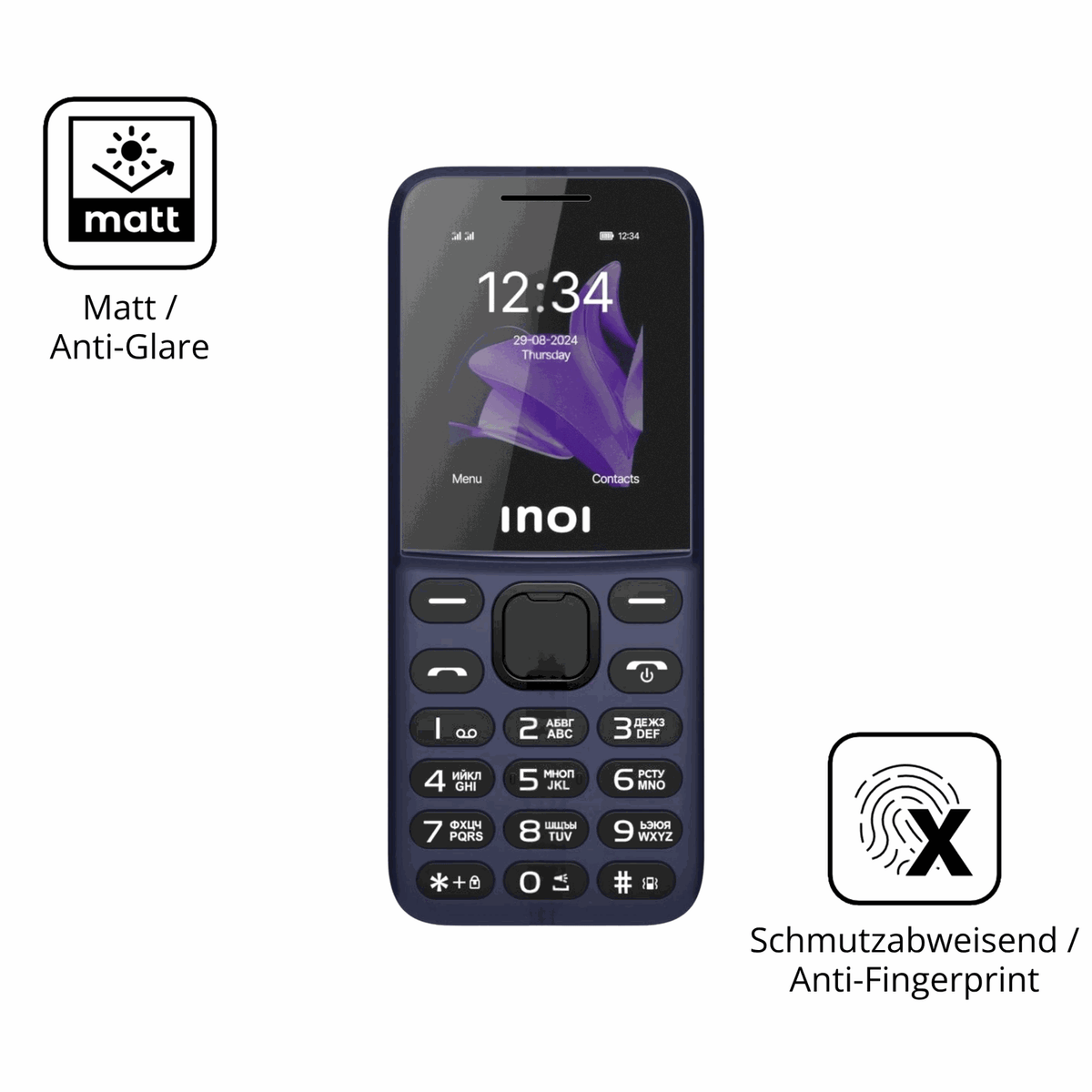 9H Hartbeschichtete, flexible Folie passend zugeschnitten für INOI 101 Classic