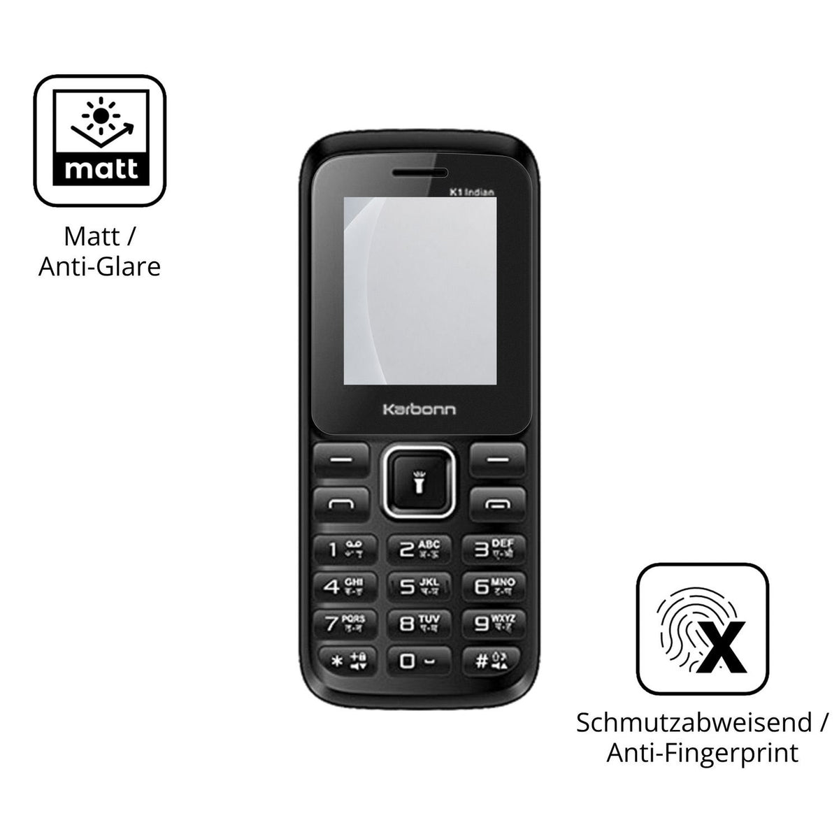 9H Hartbeschichtete, flexible Folie passend zugeschnitten für Karbonn K1 Indian