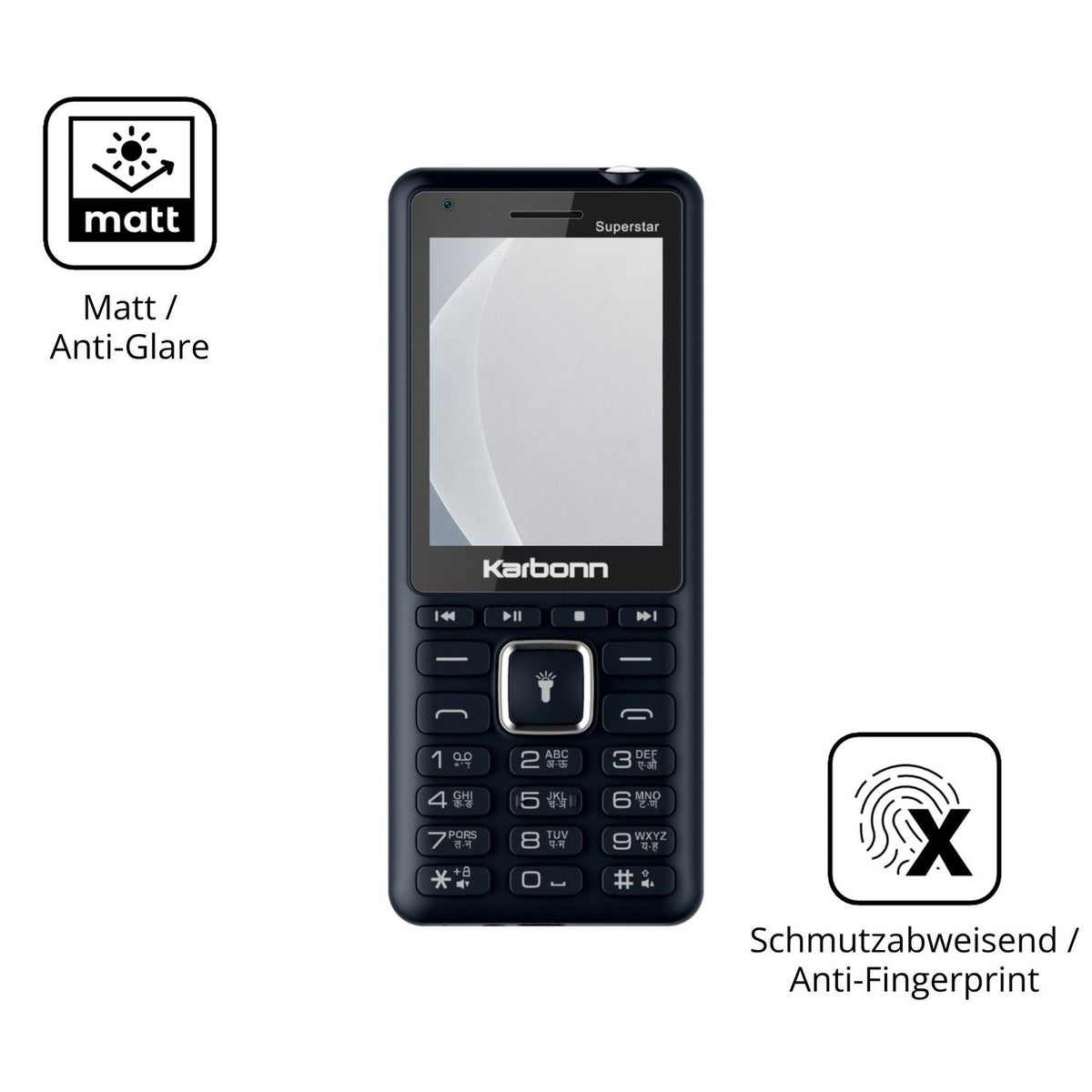 9H Hartbeschichtete, flexible Folie passend zugeschnitten für Karbonn K111 Superstar
