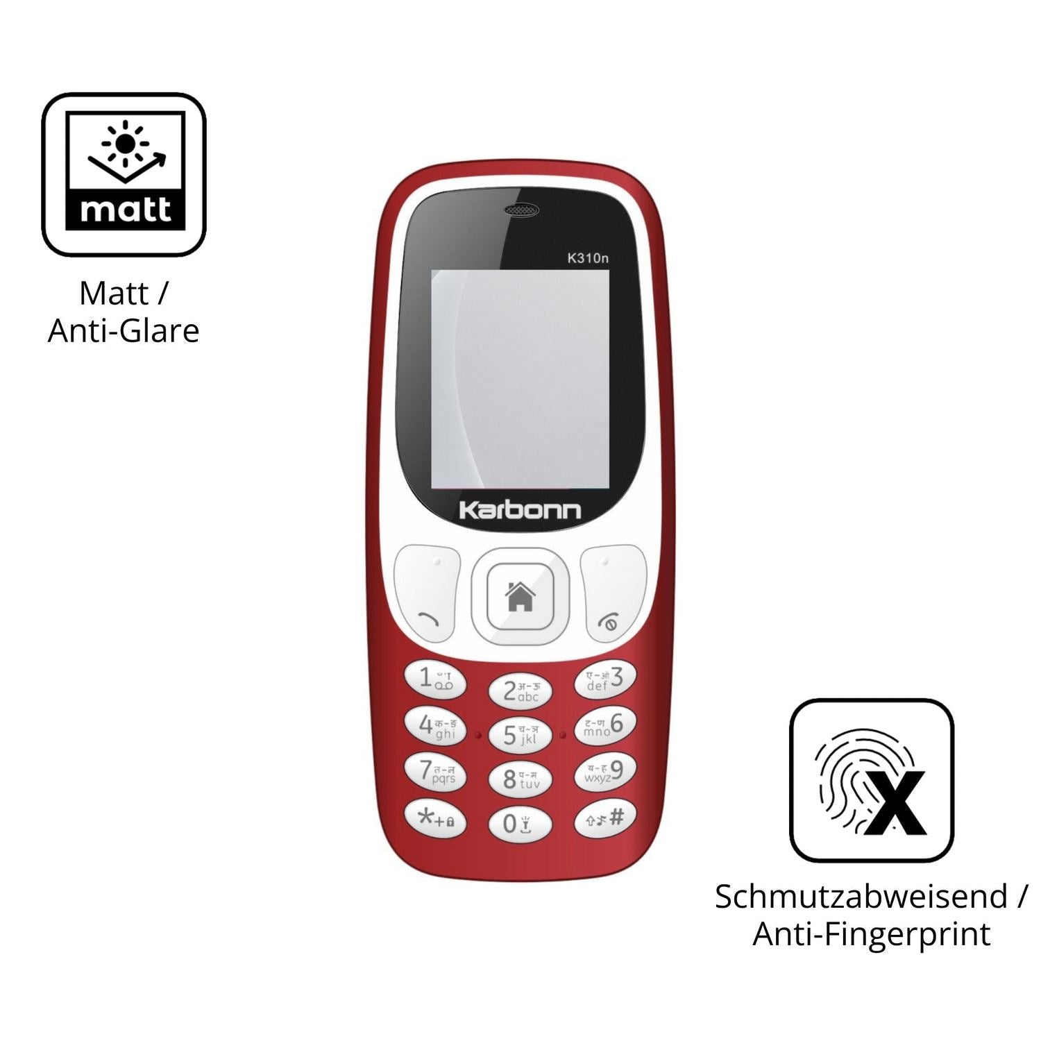 9H Hartbeschichtete, flexible Folie passend zugeschnitten für Karbonn K310n