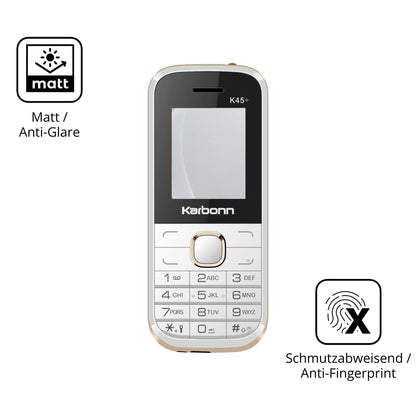 9H Hartbeschichtete, flexible Folie passend zugeschnitten für Karbonn K45 Plus
