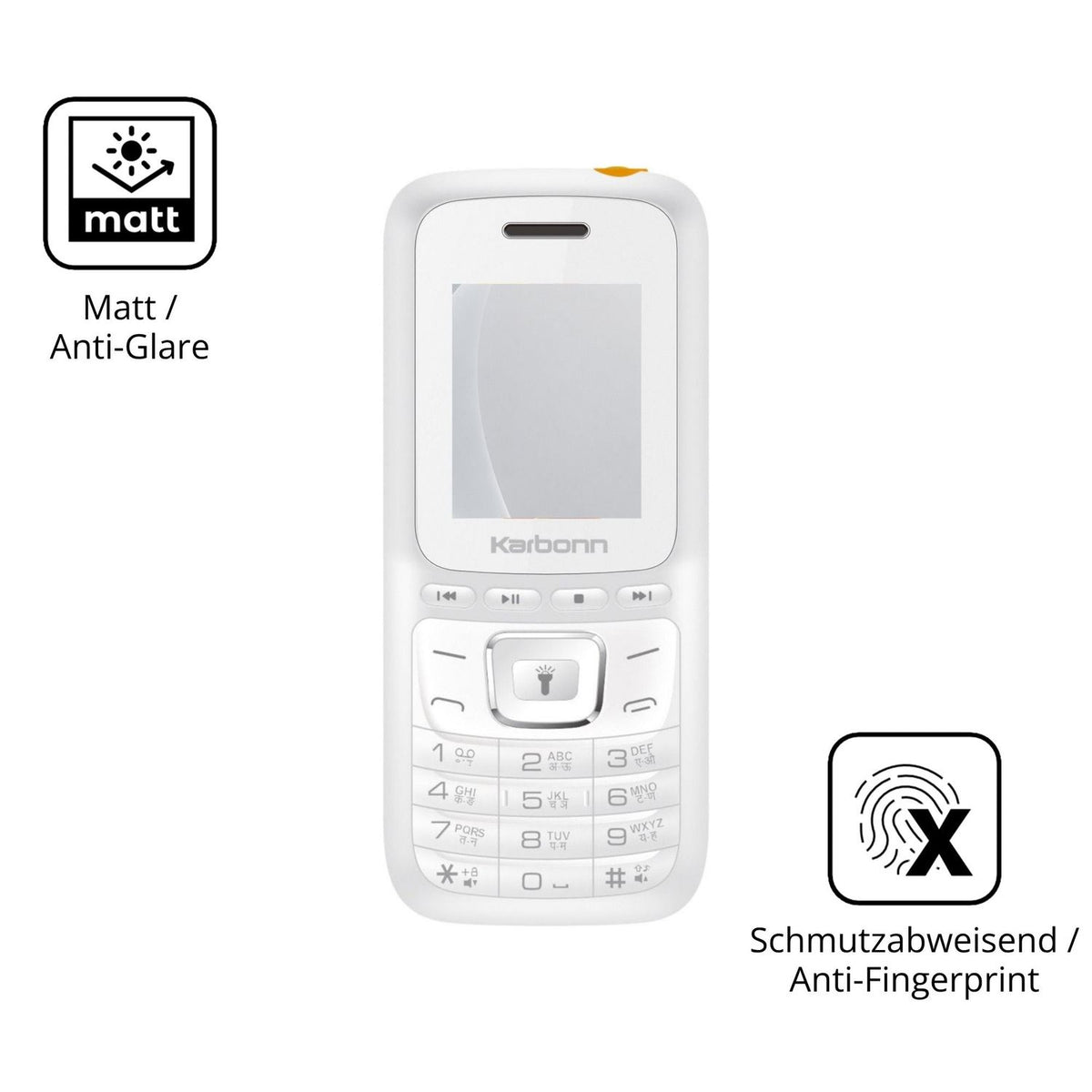 9H Hartbeschichtete, flexible Folie passend zugeschnitten für Karbonn K7 Power