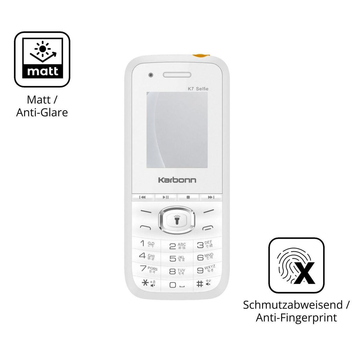 9H Hartbeschichtete, flexible Folie passend zugeschnitten für Karbonn K7 Selfie