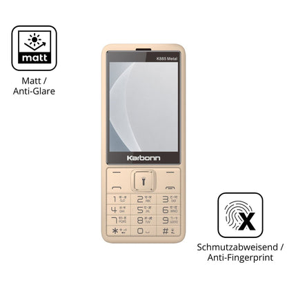 9H Hartbeschichtete, flexible Folie passend zugeschnitten für Karbonn K885 Metal