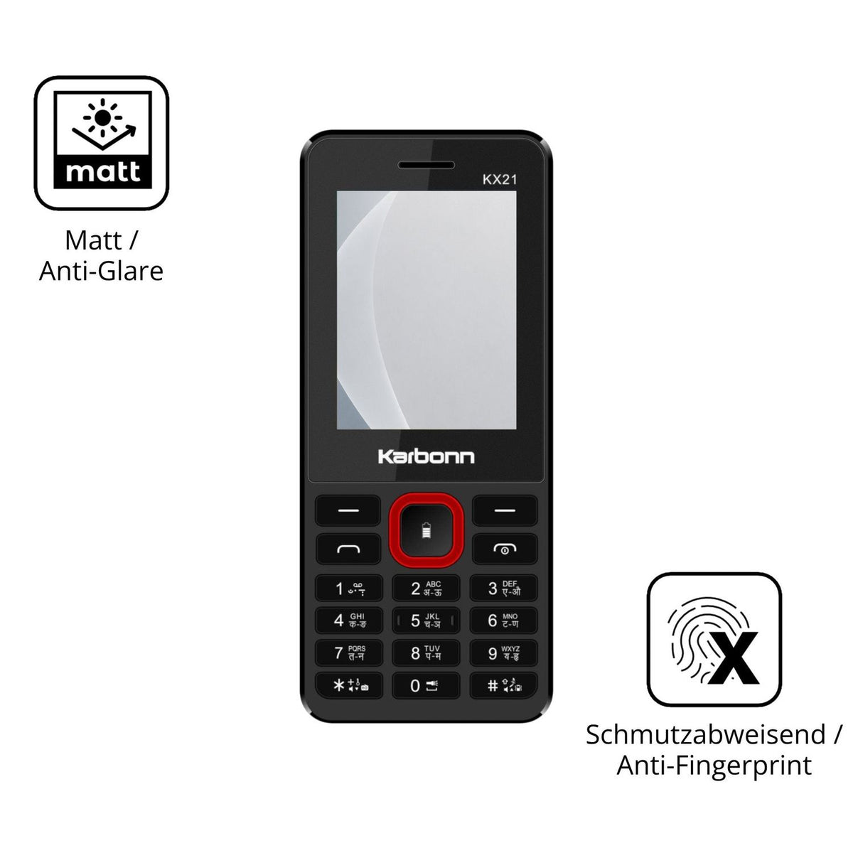 9H Hartbeschichtete, flexible Folie passend zugeschnitten für Karbonn KX21