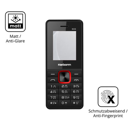 9H Hartbeschichtete, flexible Folie passend zugeschnitten für Karbonn KX3