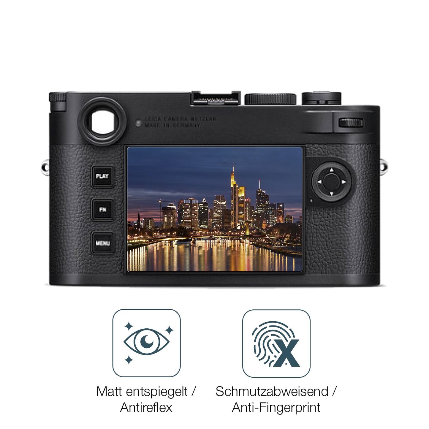9H Hartbeschichtete, flexible Folie passend zugeschnitten für Leica M 11-D