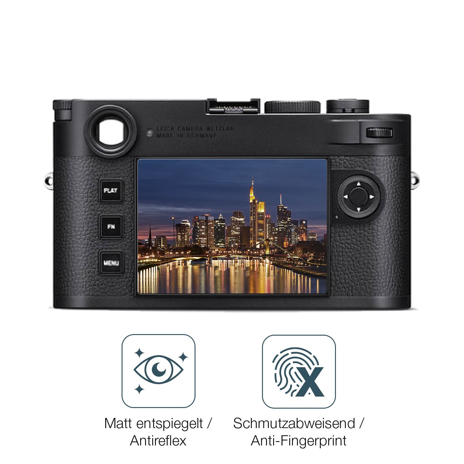 9H Hartbeschichtete, flexible Folie passend zugeschnitten für Leica M 11-D