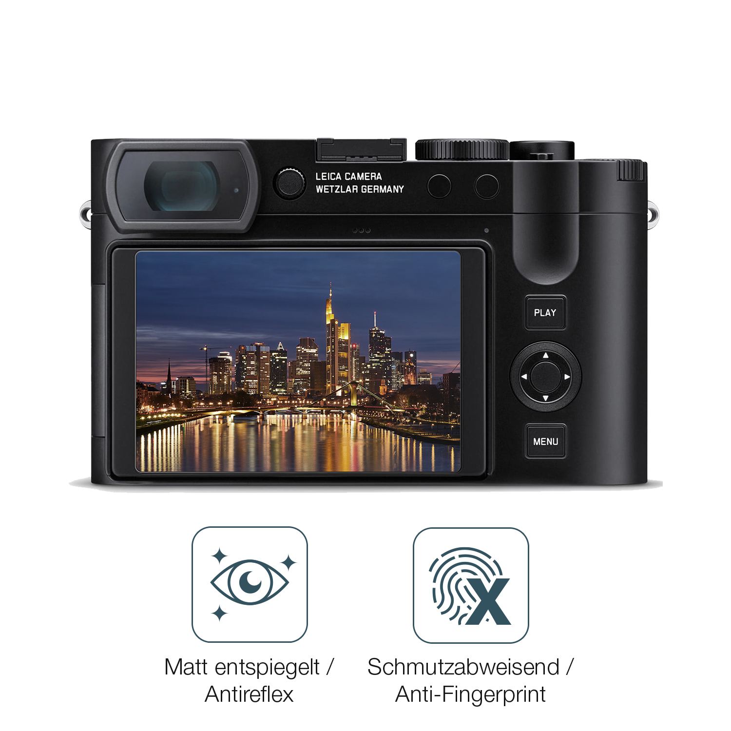 9H Hartbeschichtete, flexible Folie passend zugeschnitten für Leica Q3 43