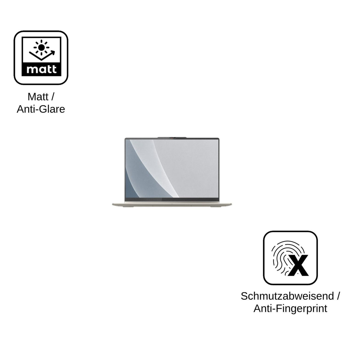 2x 9H Schutzfolie matt für Lenovo Yoga 7 2in1 16AKP10 Panzerfolie