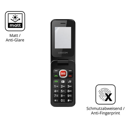 9H Hartbeschichtete, flexible Folie passend zugeschnitten für Logicom Fleep S90
