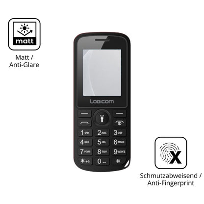9H Hartbeschichtete, flexible Folie passend zugeschnitten für Logicom L-195