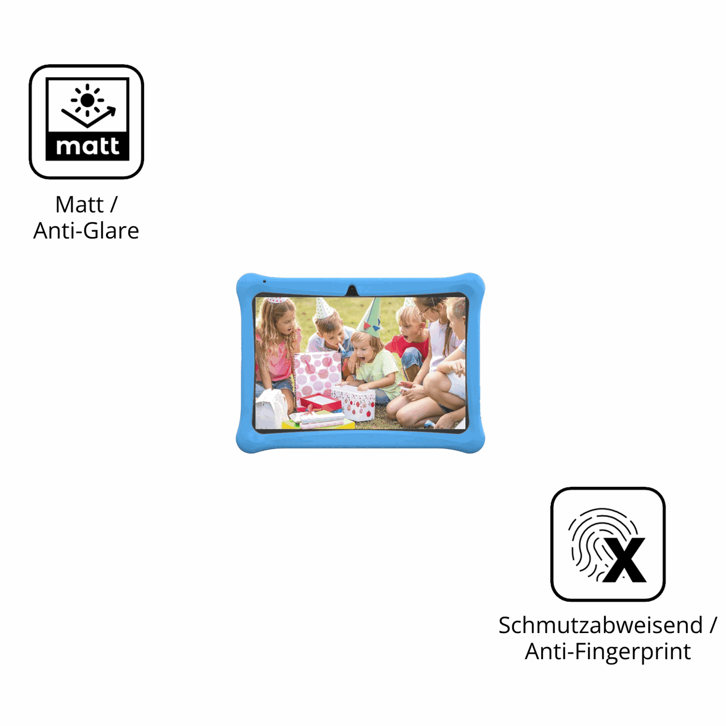 9H Hartbeschichtete, flexible Folie passend zugeschnitten für Menghu Kids Tablet 10.1