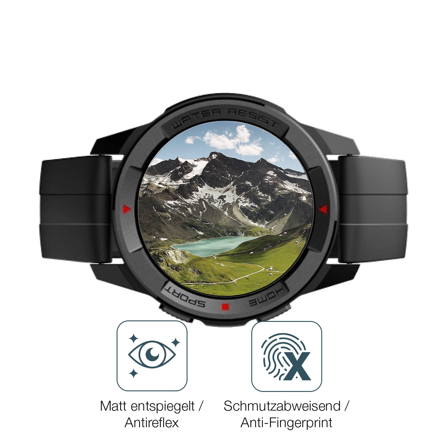 9H Hartbeschichtete, flexible Folie passend zugeschnitten für Mibro Watch X1