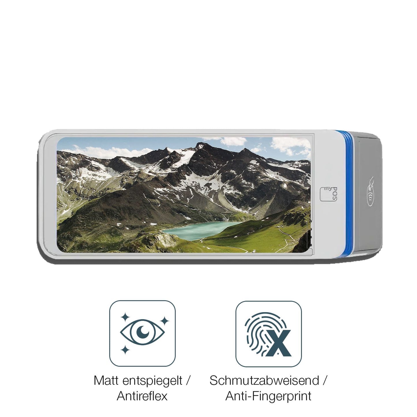 Schutz gegen Kratzer auf dem myPOS Ultra Glas durch Schlüssel oder Ähnliches