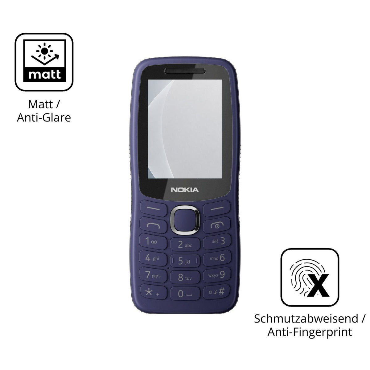 9H Hartbeschichtete, flexible Folie passend zugeschnitten für Nokia 123 Shield