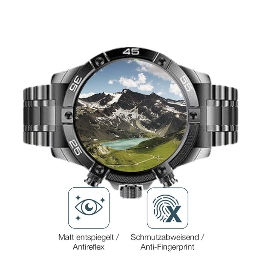 Schutz gegen Kratzer auf dem OHUGNA Smartwatch 1.53 Zoll Glas durch Schlüssel oder Ähnliches