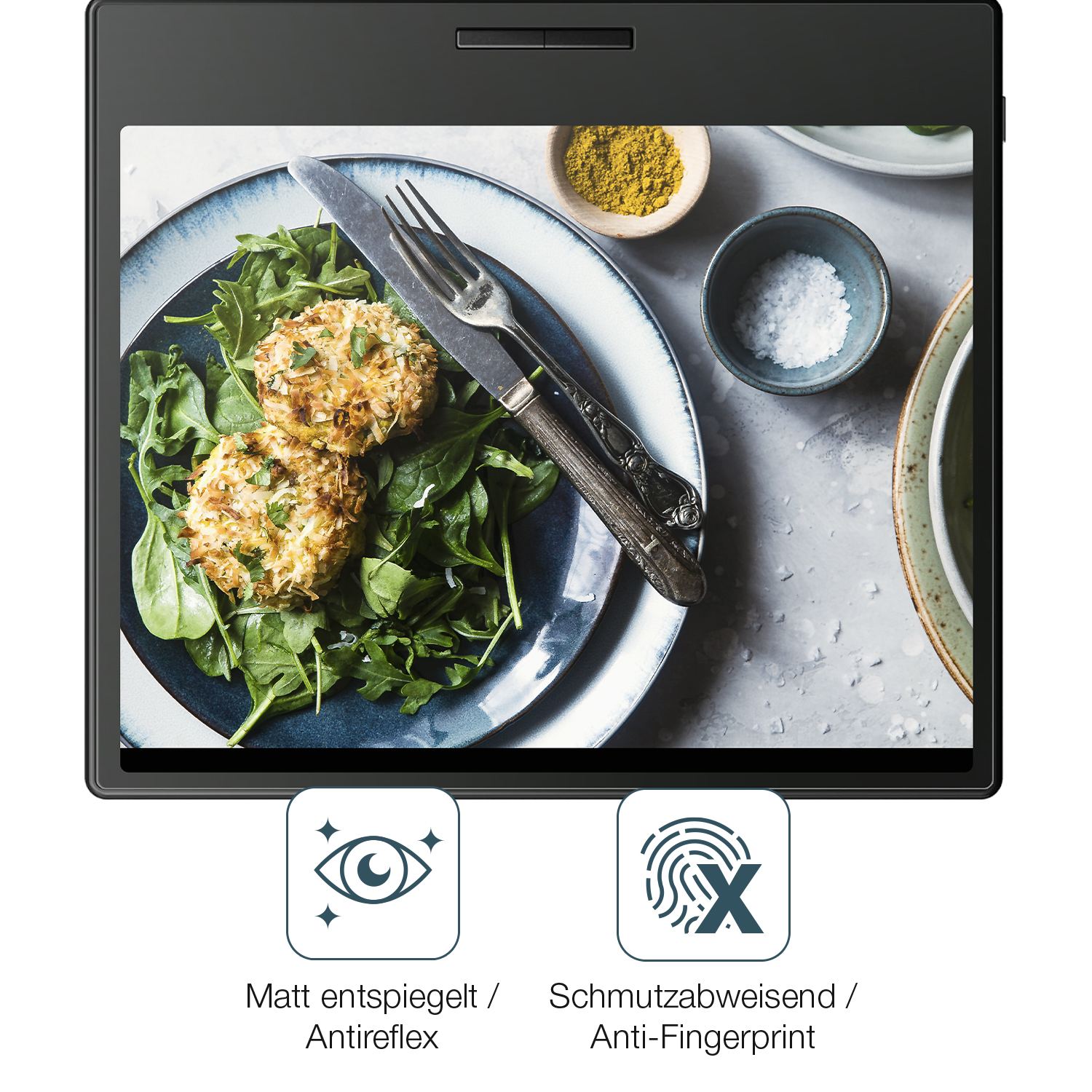 9H Hartbeschichtete, flexible Folie passend zugeschnitten für Onyx Boox Go Color 7