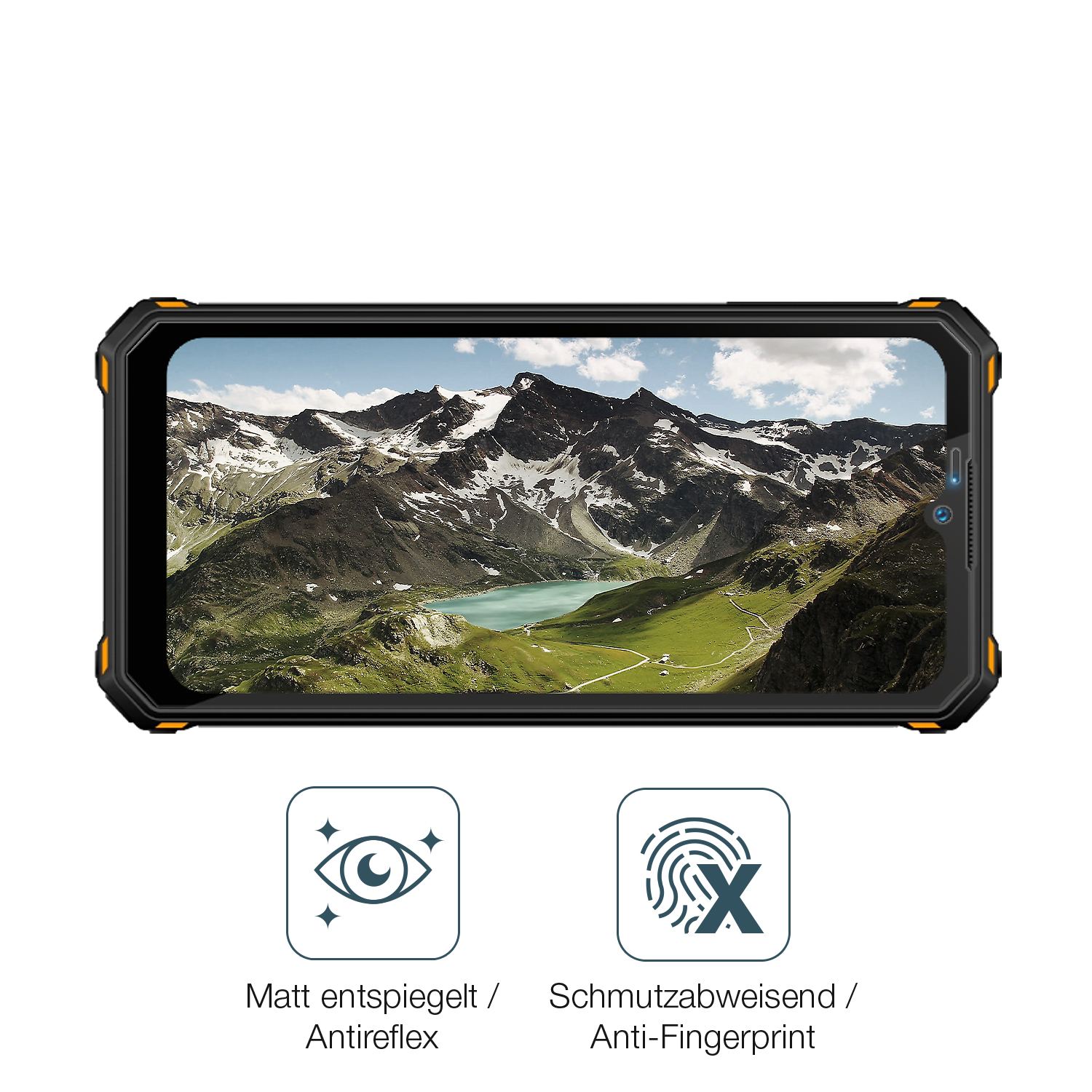 9H Hartbeschichtete, flexible Folie passend zugeschnitten für Oukitel WP15
