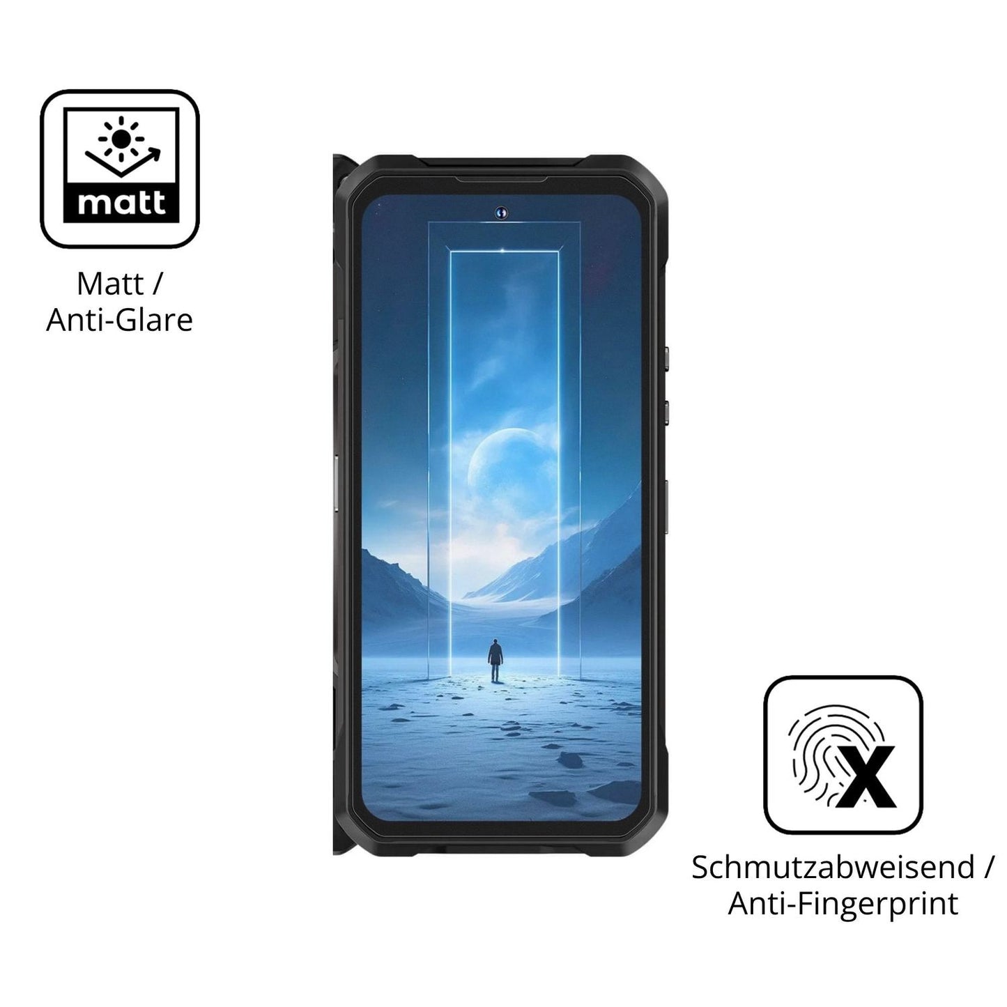 9H Hartbeschichtete, flexible Folie passend zugeschnitten für Oukitel WP61 Ti