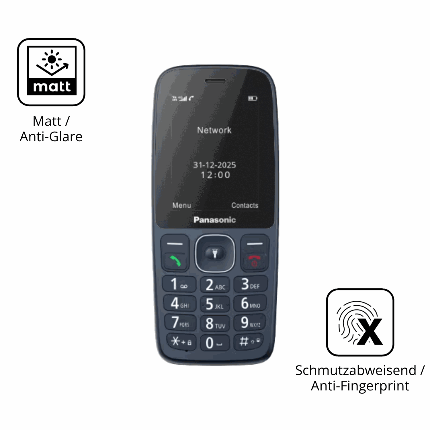 9H Hartbeschichtete, flexible Folie passend zugeschnitten für Panasonic KX-TF400