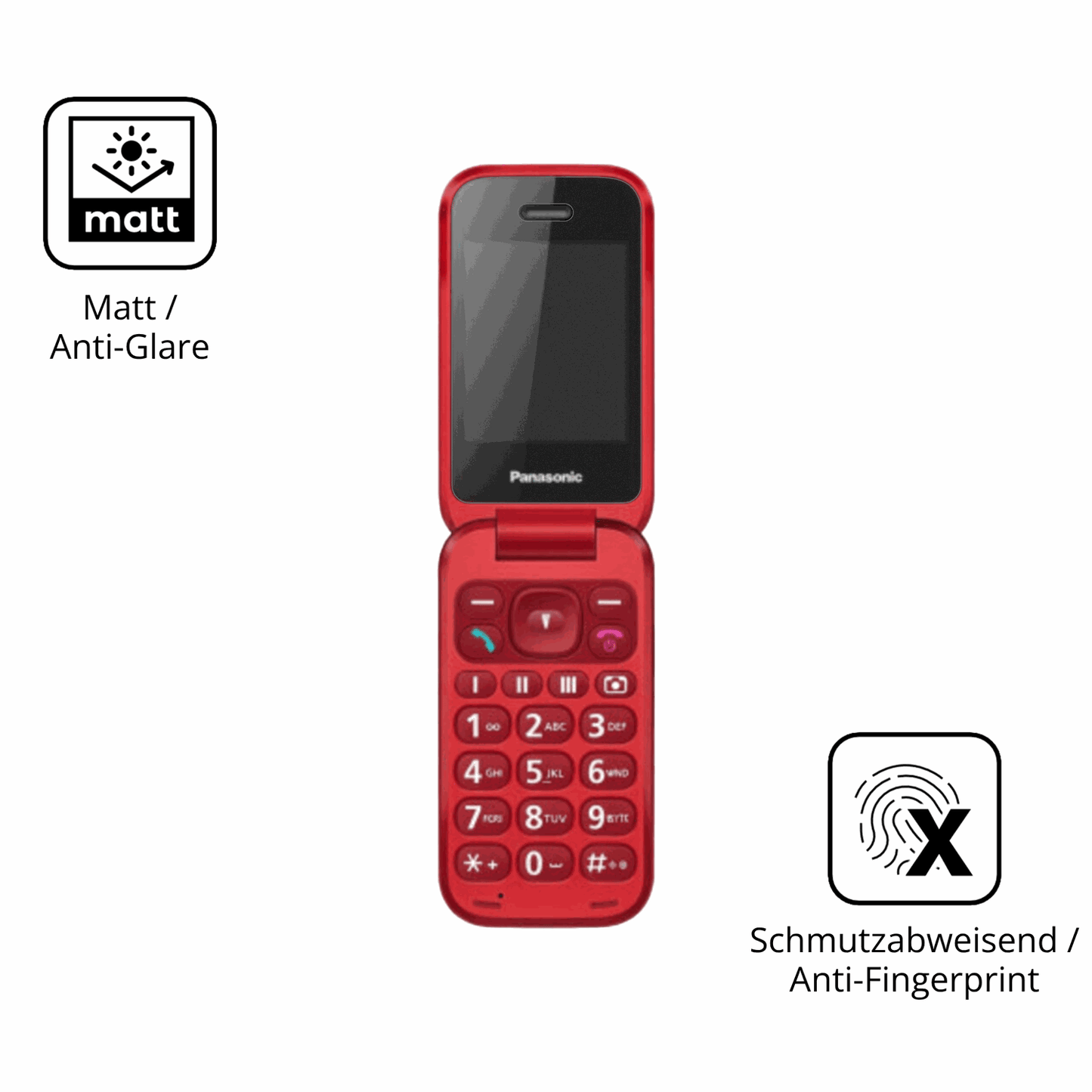 9H Hartbeschichtete, flexible Folie passend zugeschnitten für Panasonic KX-TF600