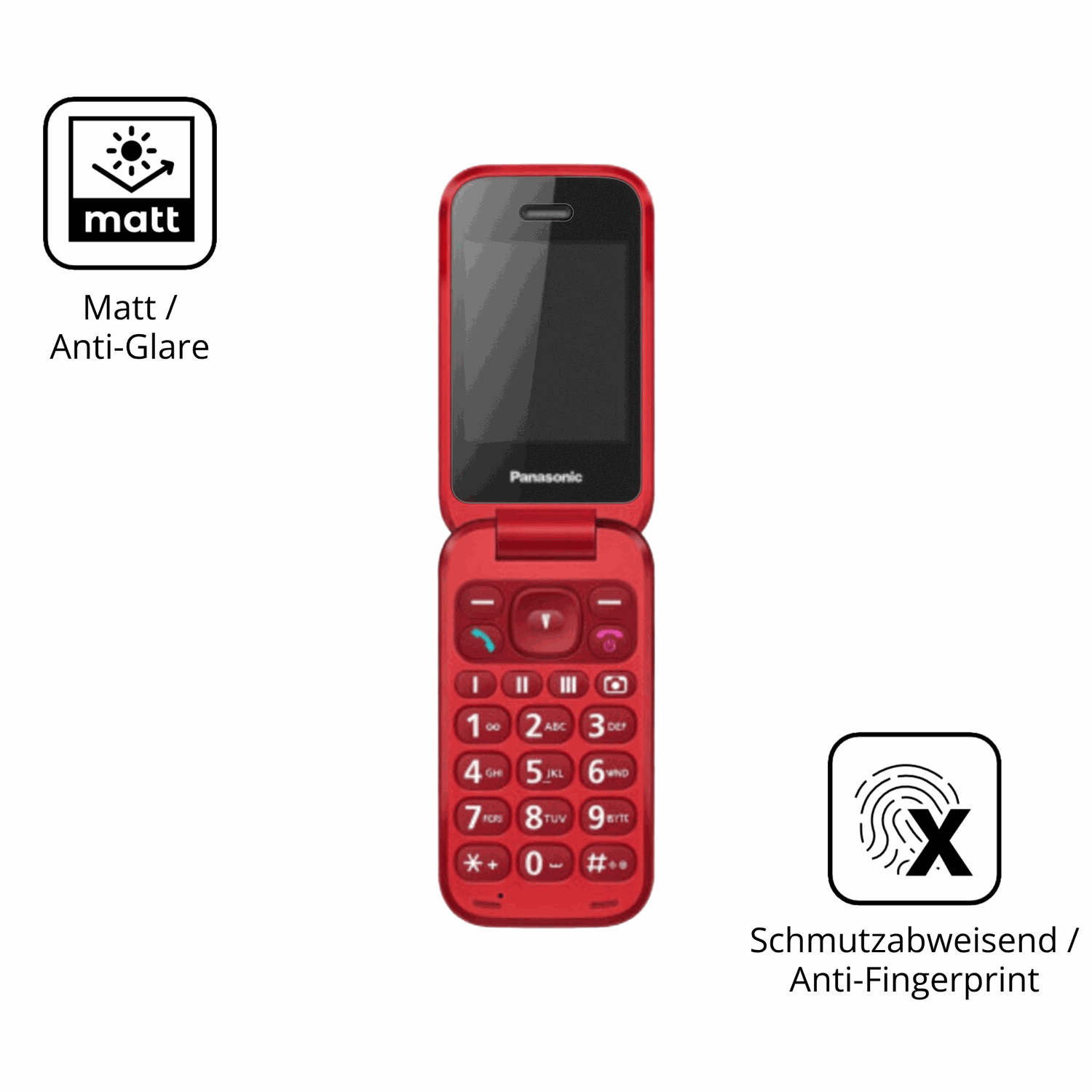 9H Hartbeschichtete, flexible Folie passend zugeschnitten für Panasonic KX-TF600