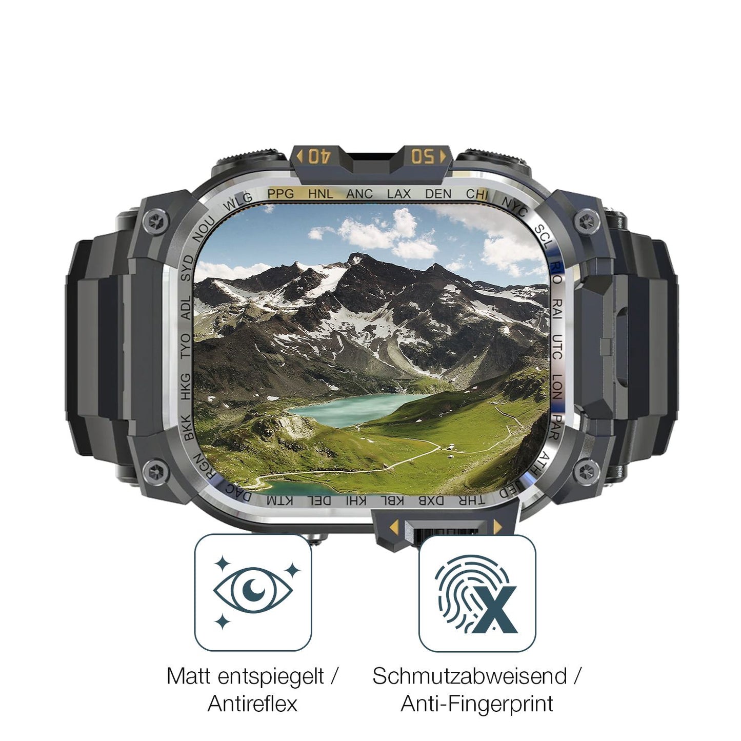 Schutz gegen Kratzer auf dem Rollme Hero X Glas durch Schlüssel oder Ähnliches