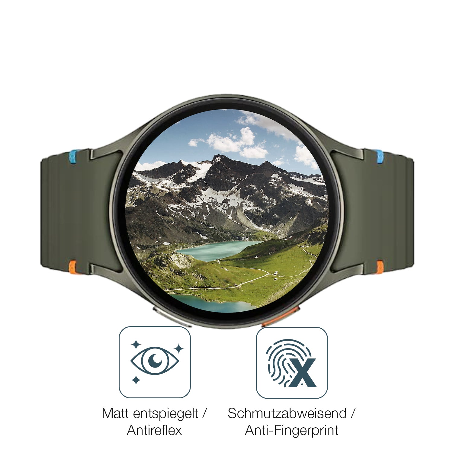 9H Hartbeschichtete, flexible Folie passend zugeschnitten für Samsung Galaxy Watch 7 40mm