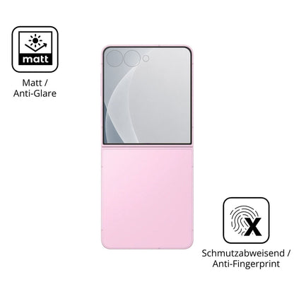 9H Hartbeschichtete, flexible Folie passend zugeschnitten für Samsung Galaxy Z Flip8 Aussenseite