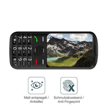9H Hartbeschichtete, flexible Folie passend zugeschnitten für Simvalley Mobile Seniorenhandy