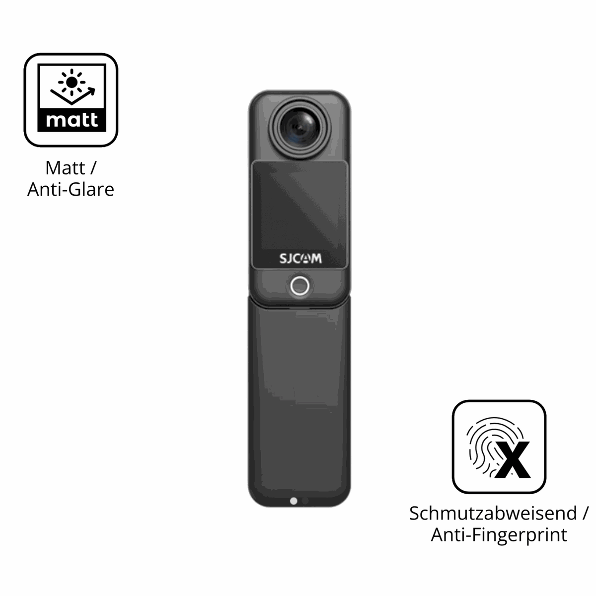 9H Hartbeschichtete, flexible Folie passend zugeschnitten für SJCAM C300